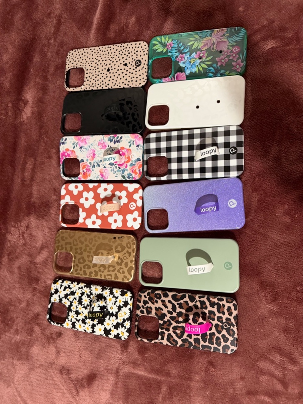 Loopy iPhone 12 Max Pro Patterned Phone Case Bundle - Assorted Colors